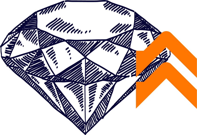 Hand drawn diamond