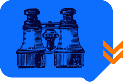 An illustration of old style binoculars