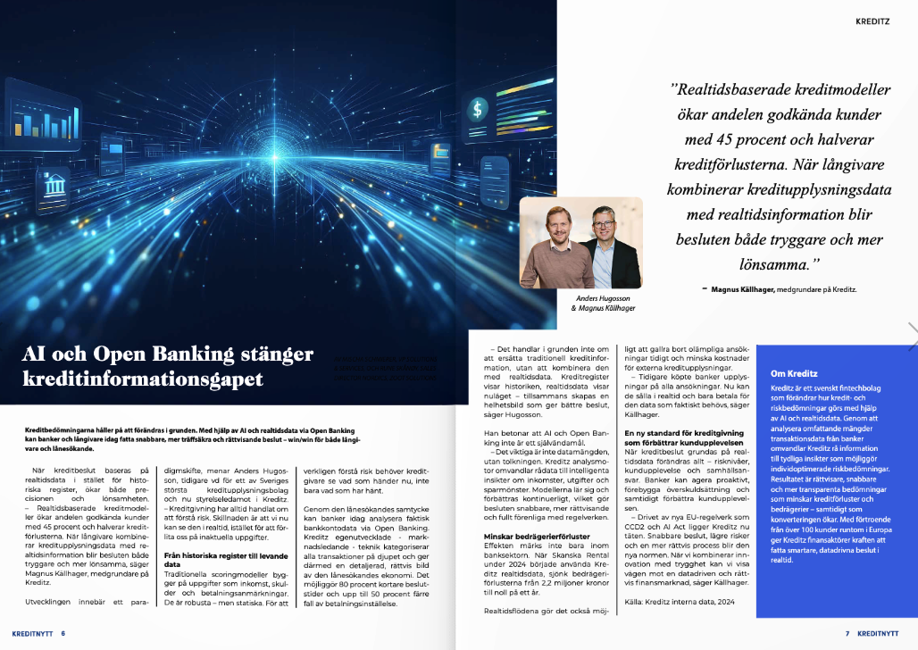 Kreditz Featured in KreditNytt